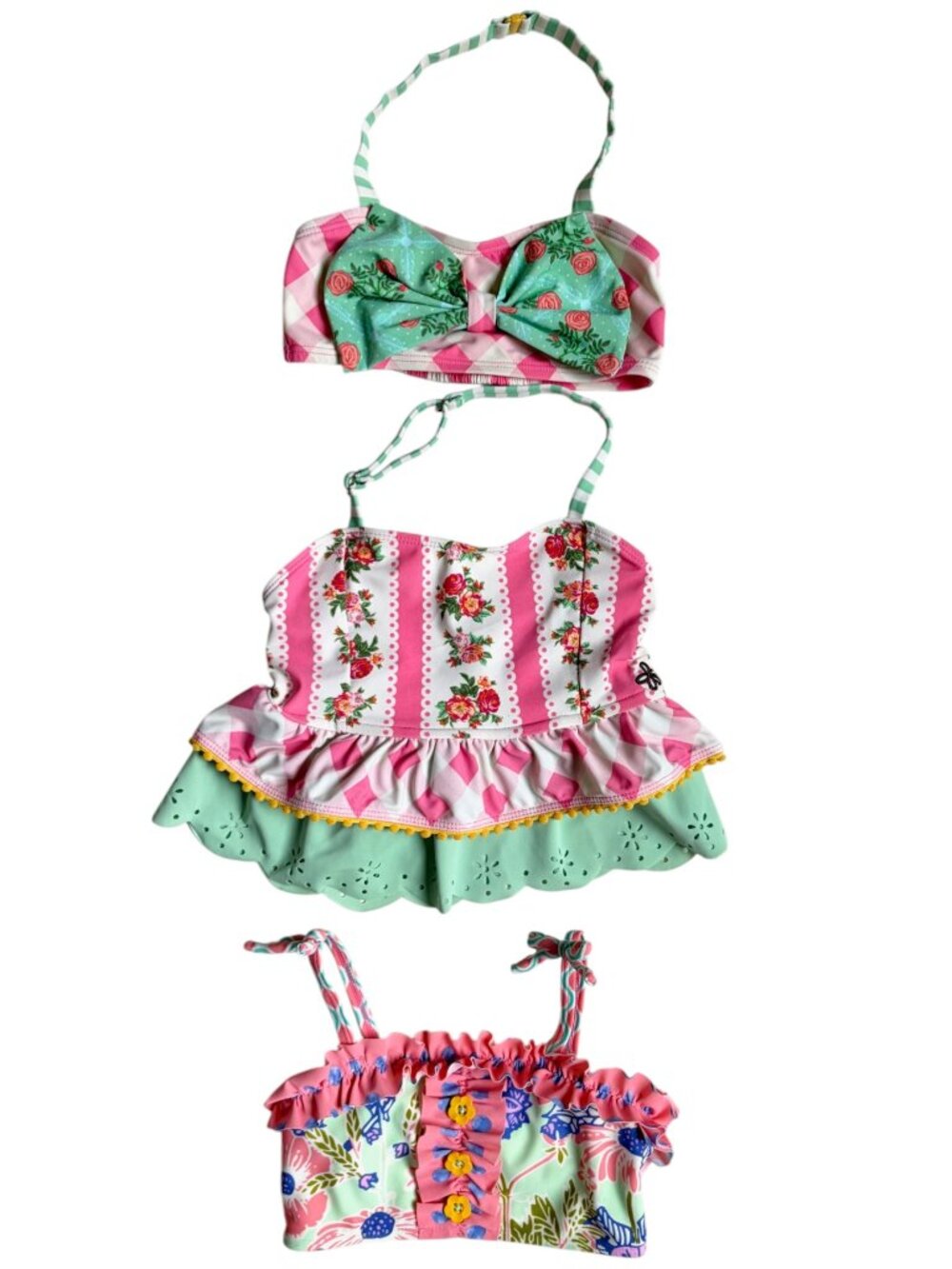 Matilda Jane Girl's Bikini Tops - Lot of 3 (Size 4)